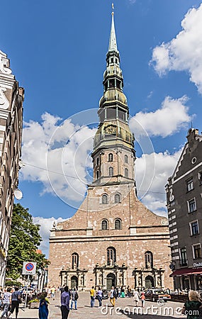 St. Peter's Church Riga Editorial Stock Photo